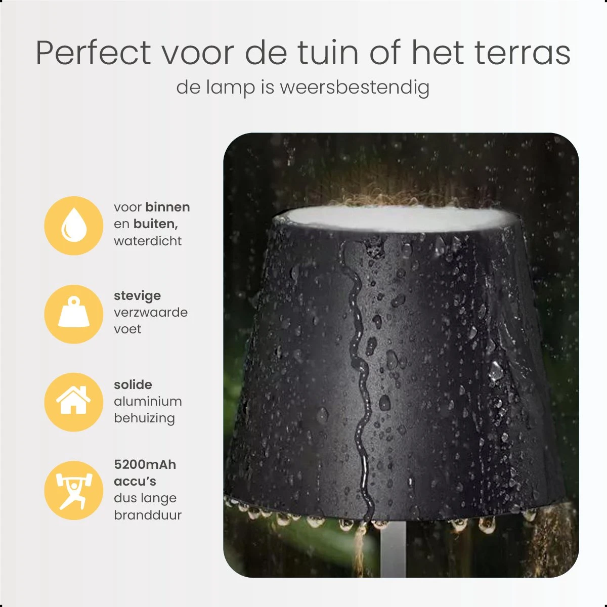 Goliving Tafellamp Op Batterijen - Oplaadbaar En Dimbaar - Moderne Touch Lamp Zwart - Nachtlamp Draadloos - 26 CM - Afbeelding 4