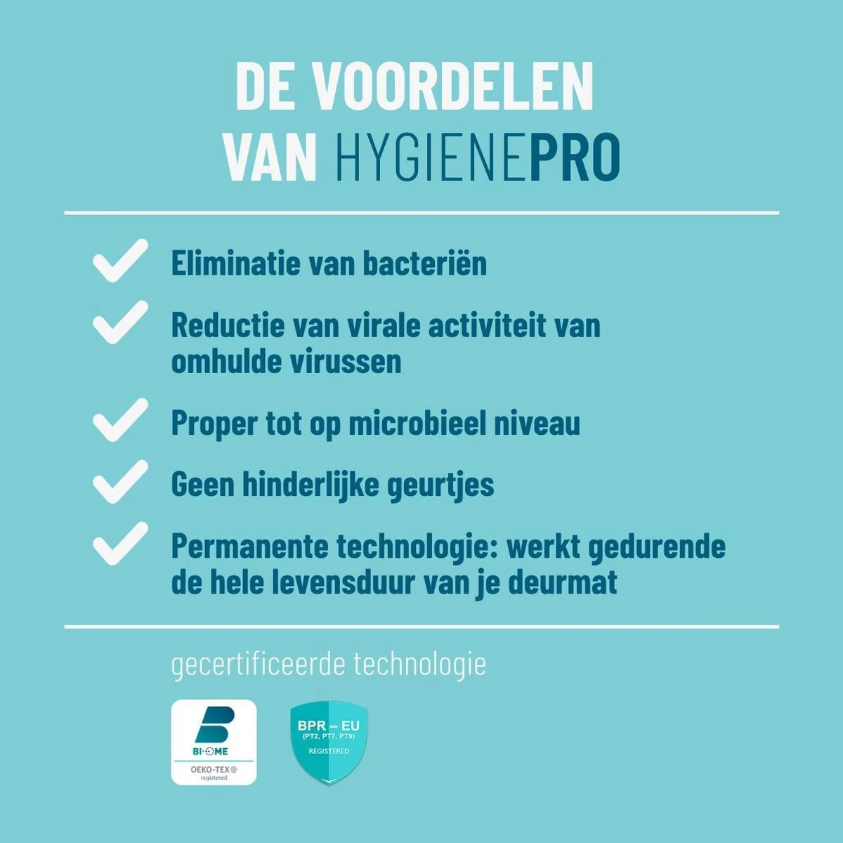 Virusreducerende Deurmat Studio M - HYGIENE PRO - Droogloopmat Binnen - 60X80 Cm - Zwart - Verschillende Afmetingen - Afbeelding 3