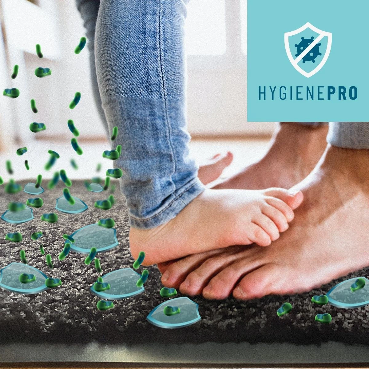 Virusreducerende Deurmat Studio M - HYGIENE PRO - Droogloopmat Binnen - 60X80 Cm - Zwart - Verschillende Afmetingen - Afbeelding 7