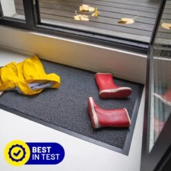 Deurmat Binnen Studio M - CLASSIC - Droogloopmat Binnen 120x180 Cm - GRIJS - Schoonloopmat - Antislip Deurmat Groot - Inloopmat - Deurmat Voor Binnen Of Buiten - Verschillende Afmetingen En Kleuren