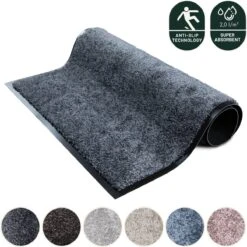 Deurmat Studio M - OPTICLEAN - Droogloopmat Binnen - 90X150 Cm - Grijs - Verschillende Afmetingen En Kleuren