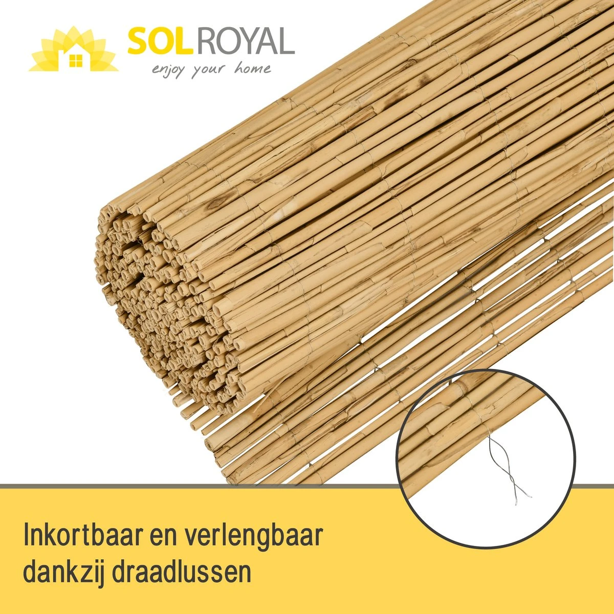 Sol Royal Premium Balkonscherm Riet - Privacyscherm Voor Balkon Solvision S36 - Balkondoek Riet 300x100cm - Afbeelding 11