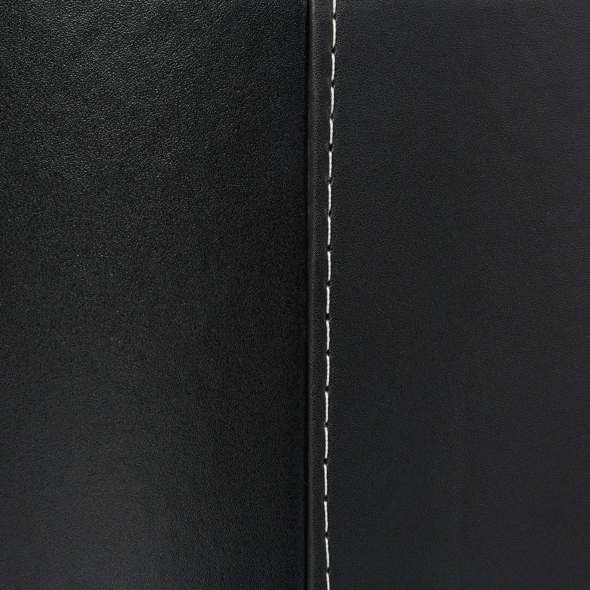 Relaxdays Houtmand Kunstleer - Haardhout Mand Zwart - Opbergmand - Haardmand - L - Afbeelding 8