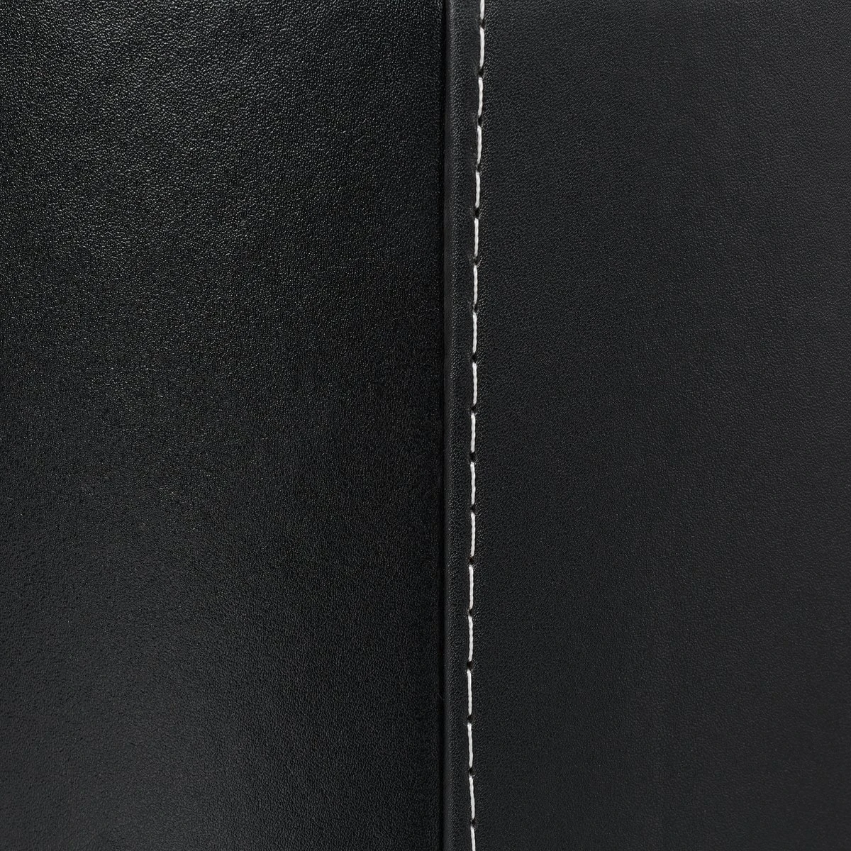 Relaxdays 1x Houtmand Kunstleer - Haardhout Mand Zwart - Opbergmand - Haardmand - Afbeelding 3