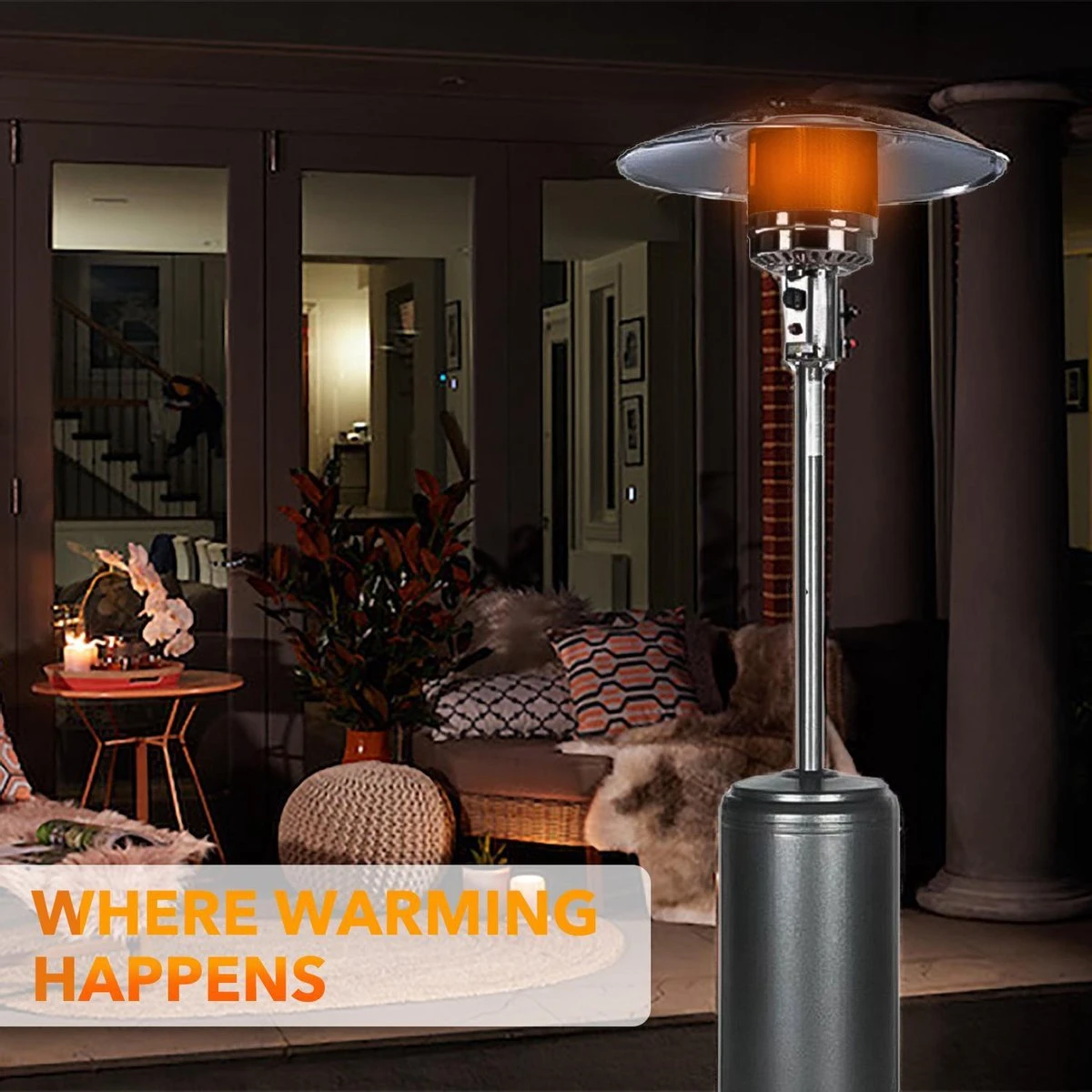 MaxxGarden Terrasverwarmer - Terrasverwarming Op Gas - Flameheather - Sfeerhaard - Verrijdbaar - 13000W - Incl. Hoes - Afbeelding 6