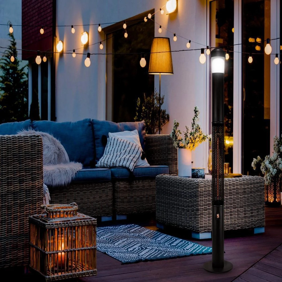 BluMill 3 In 1 Heater - Staande Terrasverwarmer - Terrasverwarmer Elektrisch - Heater Elektrisch - Met LED En Bluetooth Speaker - Afbeelding 10