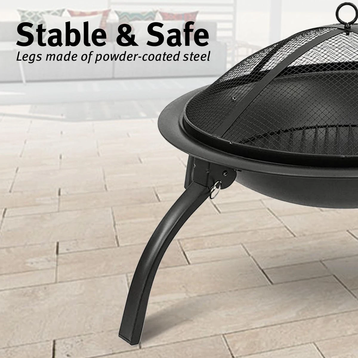 MaxxGarden Vuurschaal - Terrashaard - Vuurkorf - Opvouwbaar - Rond - 56cm - Afbeelding 4