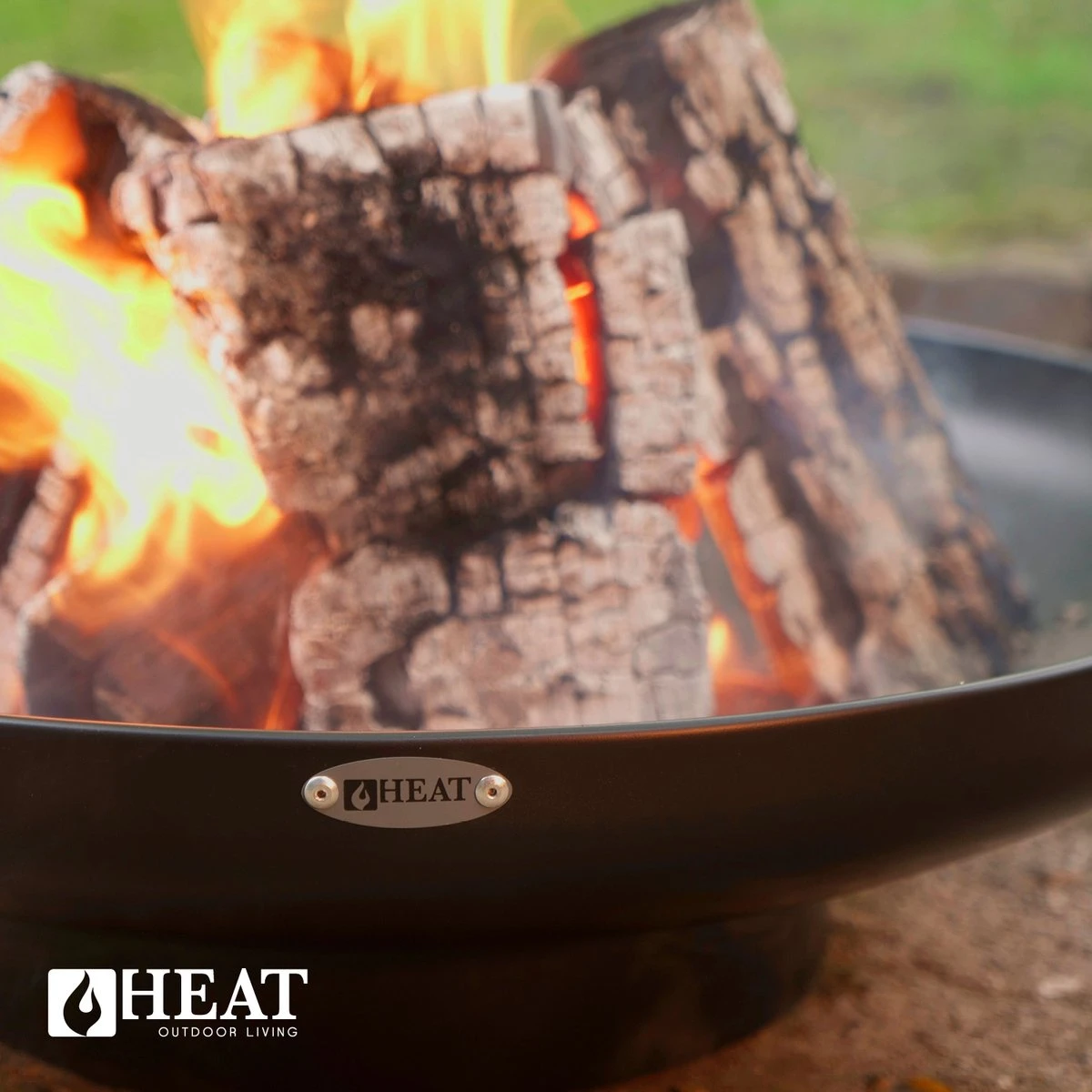 HEAT Outdoor Living - Vuurschaal Classic Ø 60 Cm Zwart - Staal - Vuurkorf - Vuurschaal BBQ - Vuurschaal Voor Buiten - Terraskachel - Tuinkachel Terrashaard - Vuurkorf Voor Buiten - Vuurkorf BBQ - Vuurton - Terraskachel - 60x60x16 Cm - Afbeelding 3