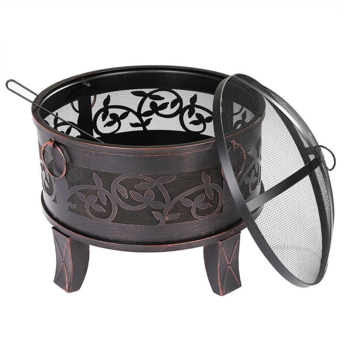 Gardebruk Vuurkorf Rond Ø 67cm – Incl. Vonkbeveiliging & Vuurhaak - Afbeelding 2