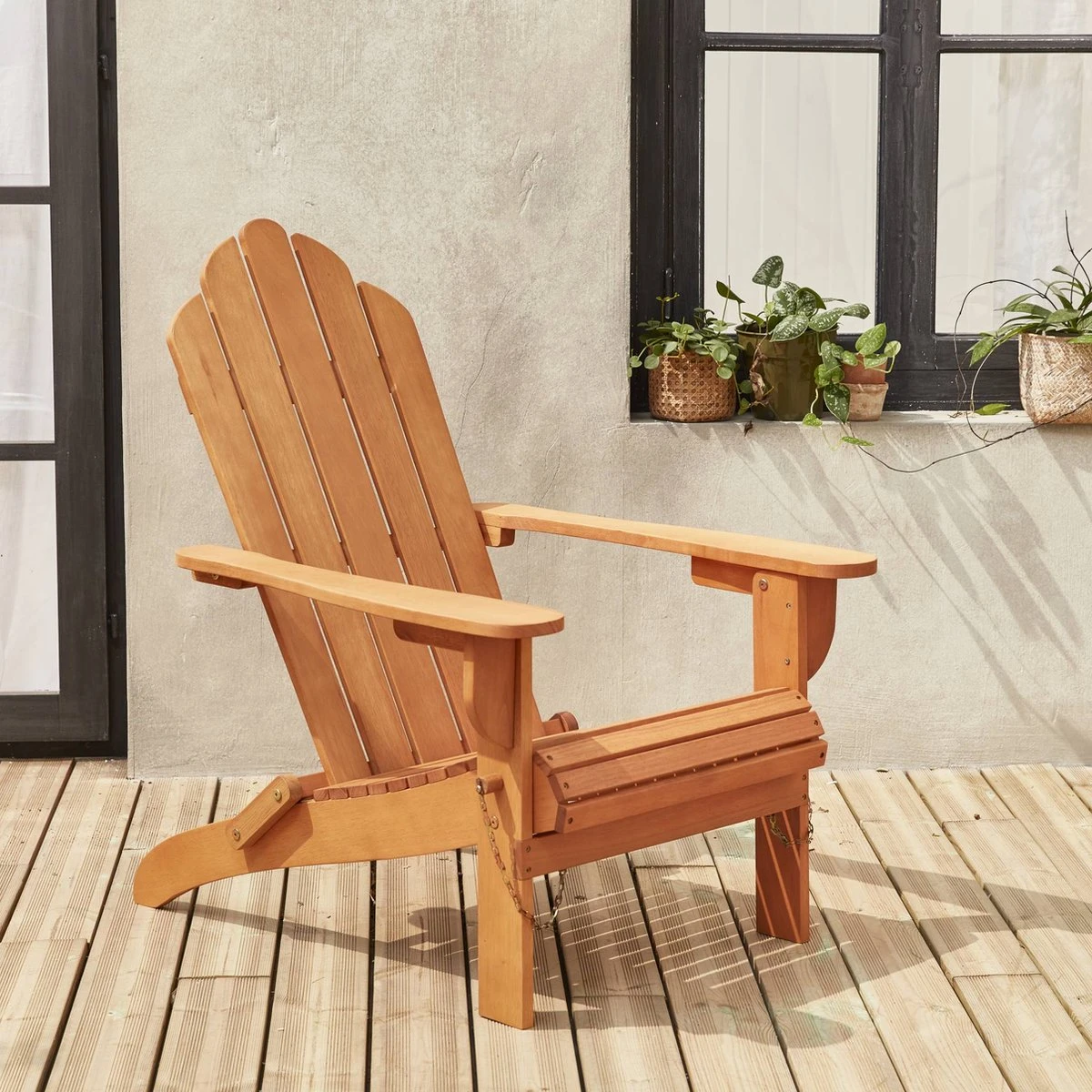 Alice's Garden Relaxstoel Adirondack Salamanca - FSC Eucalyptushout – Naturel - Afbeelding 3