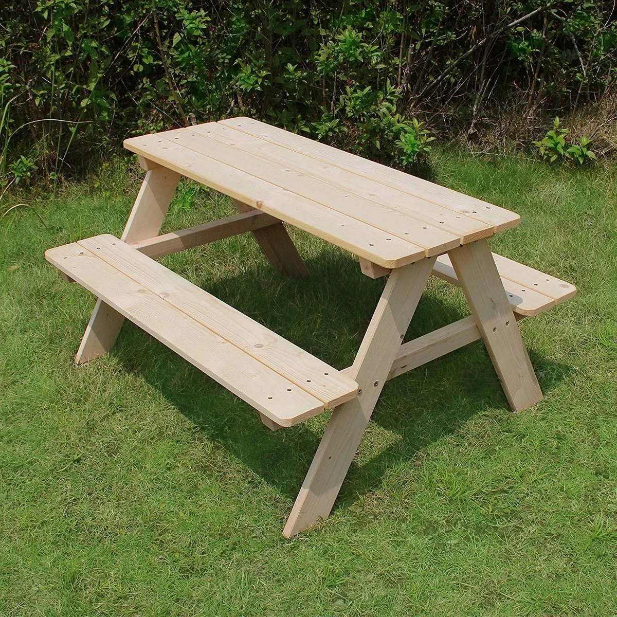 MaxxGarden Kinder Picknicktafel - 90x79x50cm - Hout - Afbeelding 3