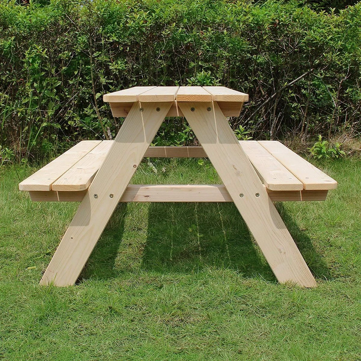MaxxGarden Kinder Picknicktafel - 90x79x50cm - Hout - Afbeelding 6