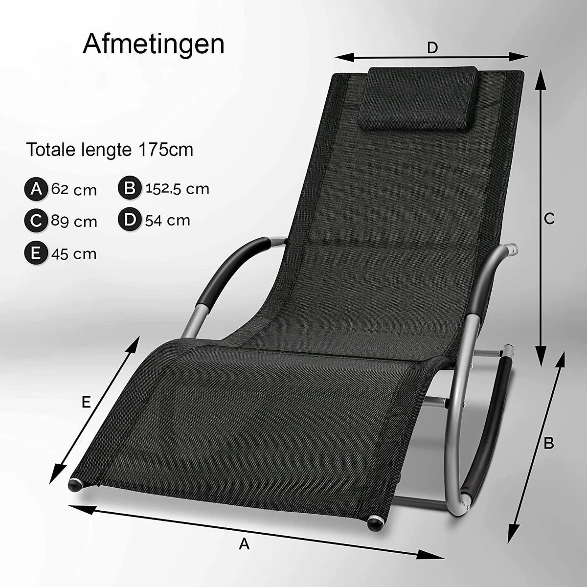 Sens Design Zonnebed - Ligbed - Weerbestendig - Zwart - Afbeelding 3