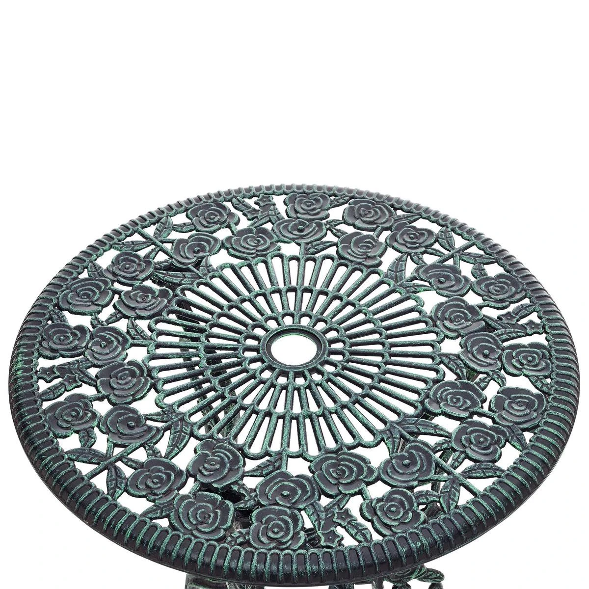 Bistroset Balkonset Gietijzer Tuintafel En 2 Tuinstoelen Groen - Afbeelding 6