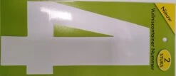 Cijfer 4 - Vuilniscontainer Nummer - 4 - Verpakt Per 2 Stuks - Cijfer Sticker - Nummer Sticker - 17,5 Cm Hoog
