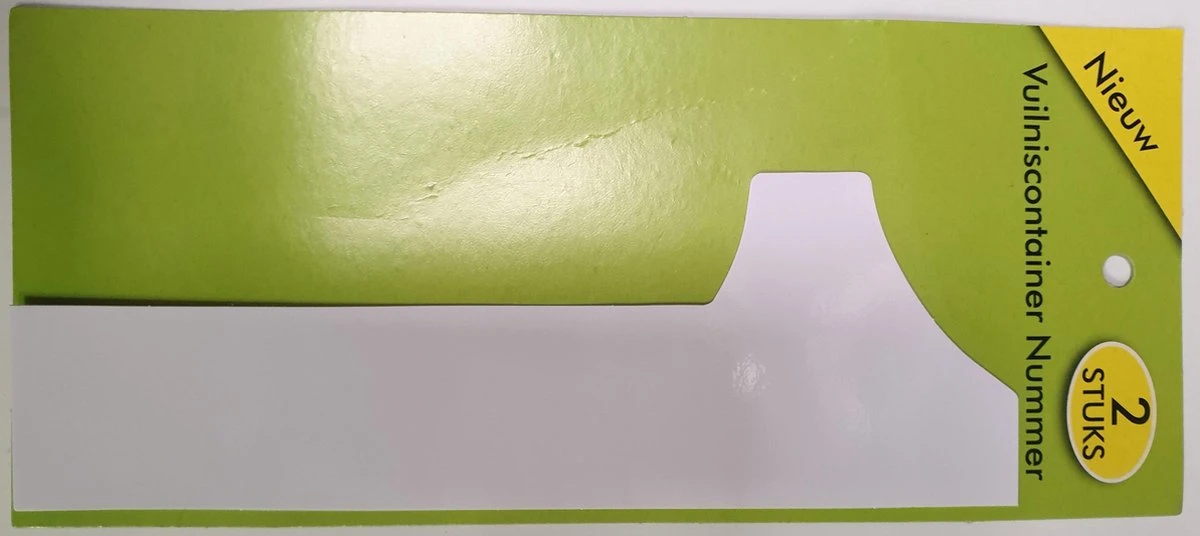 Cijfer 1 - Vuilniscontainer Nummer - 1 - Verpakt Per 2 Stuks - Cijfer Sticker - Nummer Sticker - 17,5 Cm Hoog