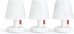Fatboy Edison The Mini - 3 Kleine Witte Tafellampjes - Oplaadbare Bedlampjes - Slaapkamer Lamp Nachtkastje - Draadloos