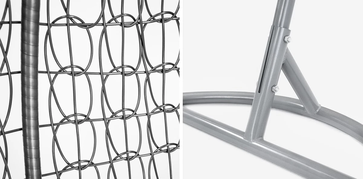 Hangstoel - Ei Stoel - Met Grijze Standaard & Kussens - Tot 125kg - Afbeelding 2