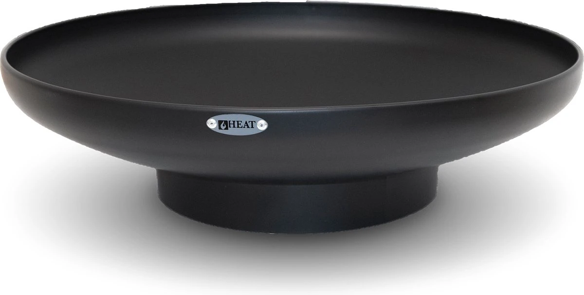 HEAT Outdoor Living - Vuurschaal Classic Ø 60 Cm Zwart - Staal - Vuurkorf - Vuurschaal BBQ - Vuurschaal Voor Buiten - Terraskachel - Tuinkachel Terrashaard - Vuurkorf Voor Buiten - Vuurkorf BBQ - Vuurton - Terraskachel - 60x60x16 Cm