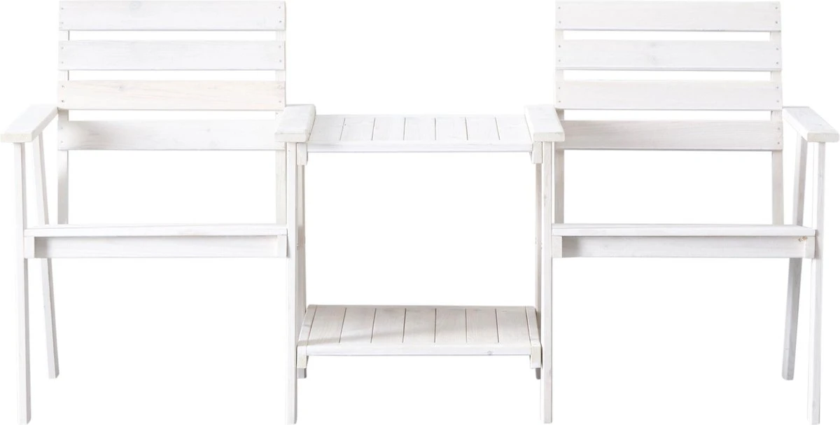 Tuinbank - Romeo Tete A Tete - Wit - 170cm - Afbeelding 7