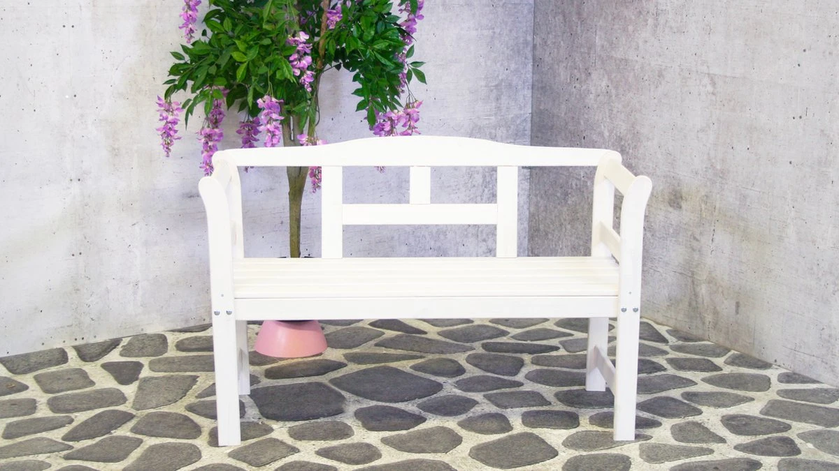 SenS-Line Friesen Tuinbank - Hout - Wit - Afbeelding 7