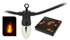 Merkloos Sprookjesverlichting 3,6 M Met 10 Bollen Warm Wit Vlameffect