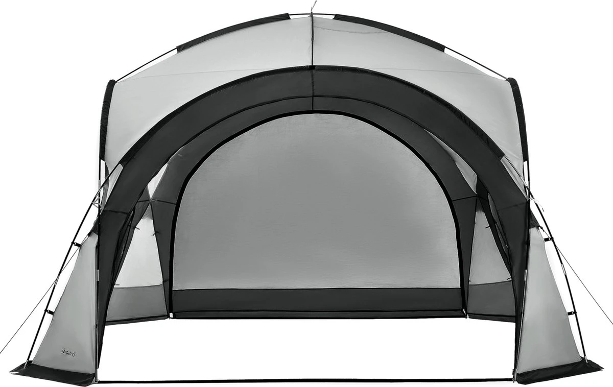 Pro-Tec Paviljoen Grästorp Met LED-verlichting 345x345x247 Cm Donkergrijs - Afbeelding 7