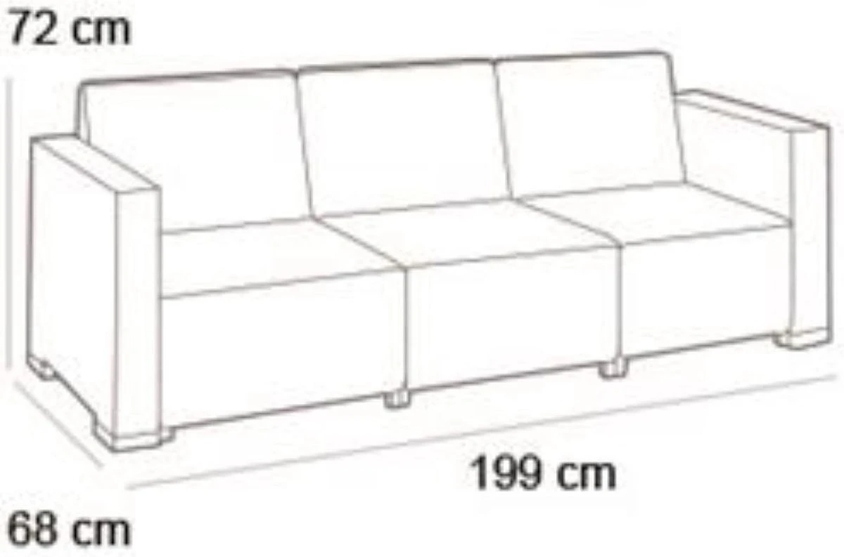 Allibert California Chaise Longue Loungeset - 3 A 4 Personen - Grafiet - Afbeelding 4