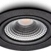 Ledisons LED Inbouwspots Zwart Met Driver - Dimbaar Kantelbaar IP54 3W 2700K Warm Wit Licht 240V 60 Stralingshoek >90 CRI Traploos Dimmen - Vivaro Zwart - Slechts 23MM Inbouwdiepte! 5 Jaar Garantie Energieverbruik: A++