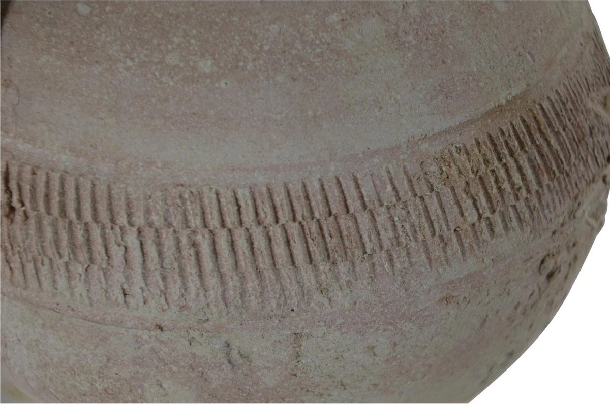 Buiten Amfoor/amfora Kruik Creme Wit Keramiek 25 Cm - Aardewerk Tuindecoratie - Amforen/amforas Voor Buiten/tuin - Afbeelding 4