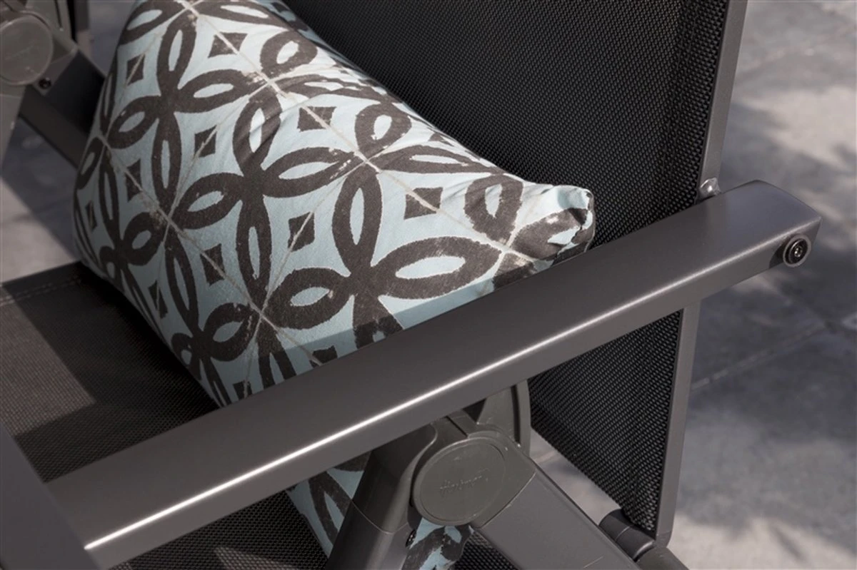 Hartman Aruba Aluminium Tuinstoel - Antraciet Verstelbaar - Afbeelding 12