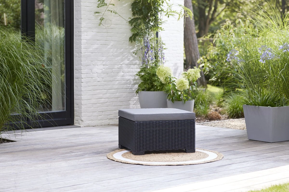 Allibert California Chaise Longue Loungeset - 3 A 4 Personen - Grafiet - Afbeelding 11