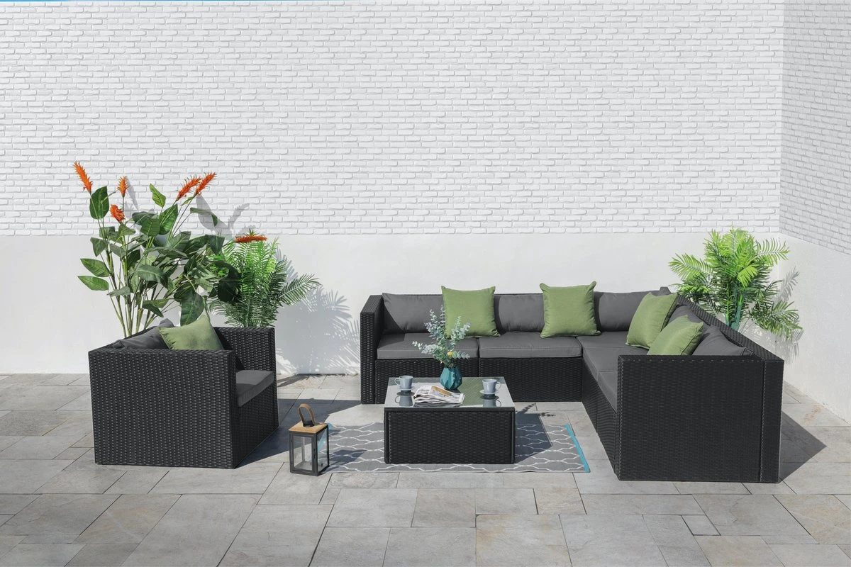 Intimo Garden Levanzo Loungeset – Zwart - 5 Tot 6 Persoons - Afbeelding 5