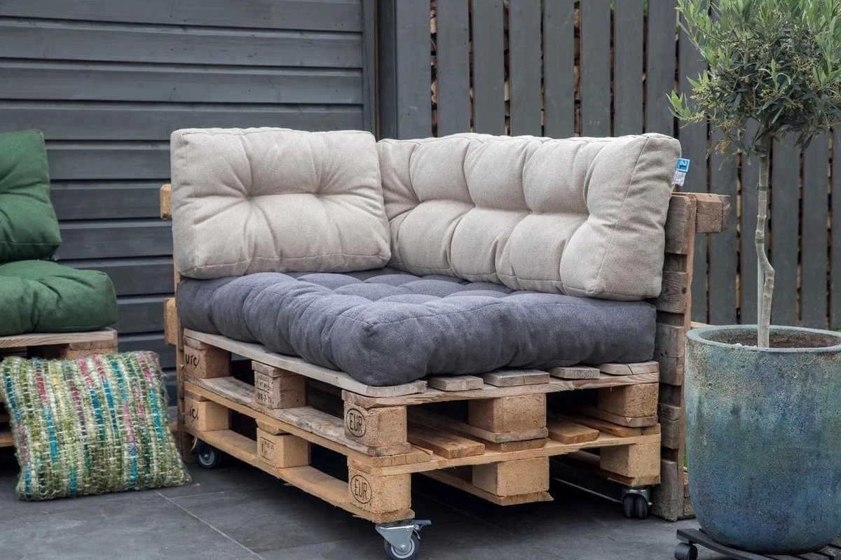 2L Home & Garden Rugkussen Metro Grijs - 60 X 40cm - Afbeelding 8