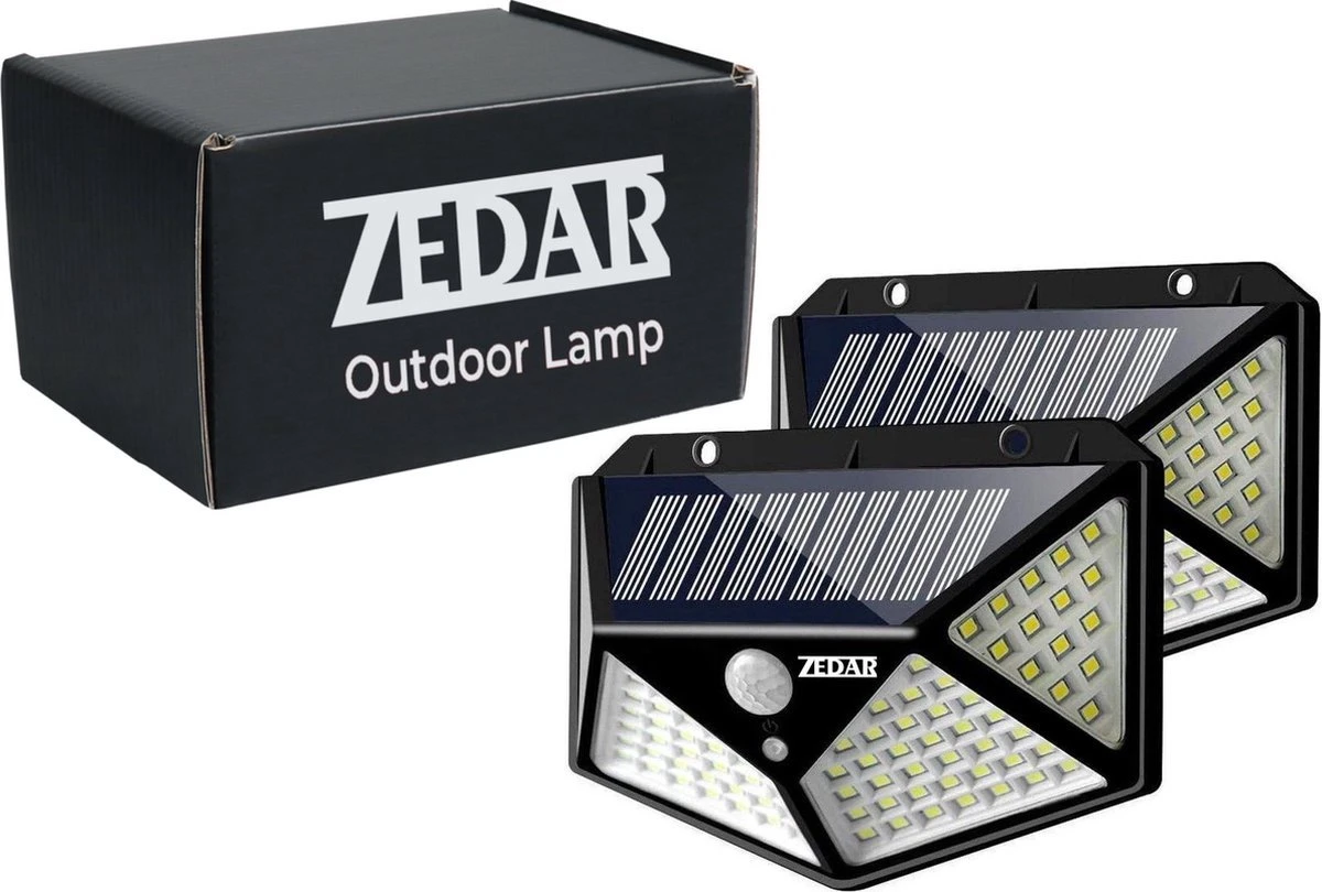 Buitenlamp Met Bewegingssensor Op Zonne Energie - Buitenverlichting Met Dag Nacht Sensor - Solar Wandlamp Buiten - 2 Stuks Van Zedar - Afbeelding 8