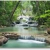 Waterval In Het Bos - Tuinposter 200x100 - Wanddecoratie - Landschap - Natuur