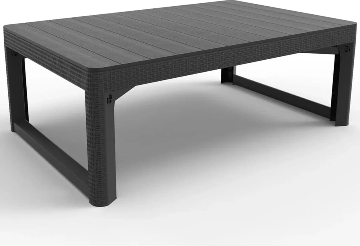 Allibert Lyon Tuintafel - 116x71,5x66/40 Cm - Grafiet - Afbeelding 12