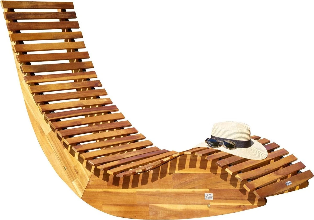 Casaria Ligstoel FSC®-gecertificeerd – Acacia Hout – 2 Stuks - Afbeelding 6