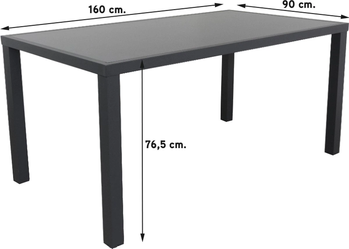 Hartman Napoli/Alma 160 Cm. Tuinset - 5-delig Verstelbaar - Afbeelding 10