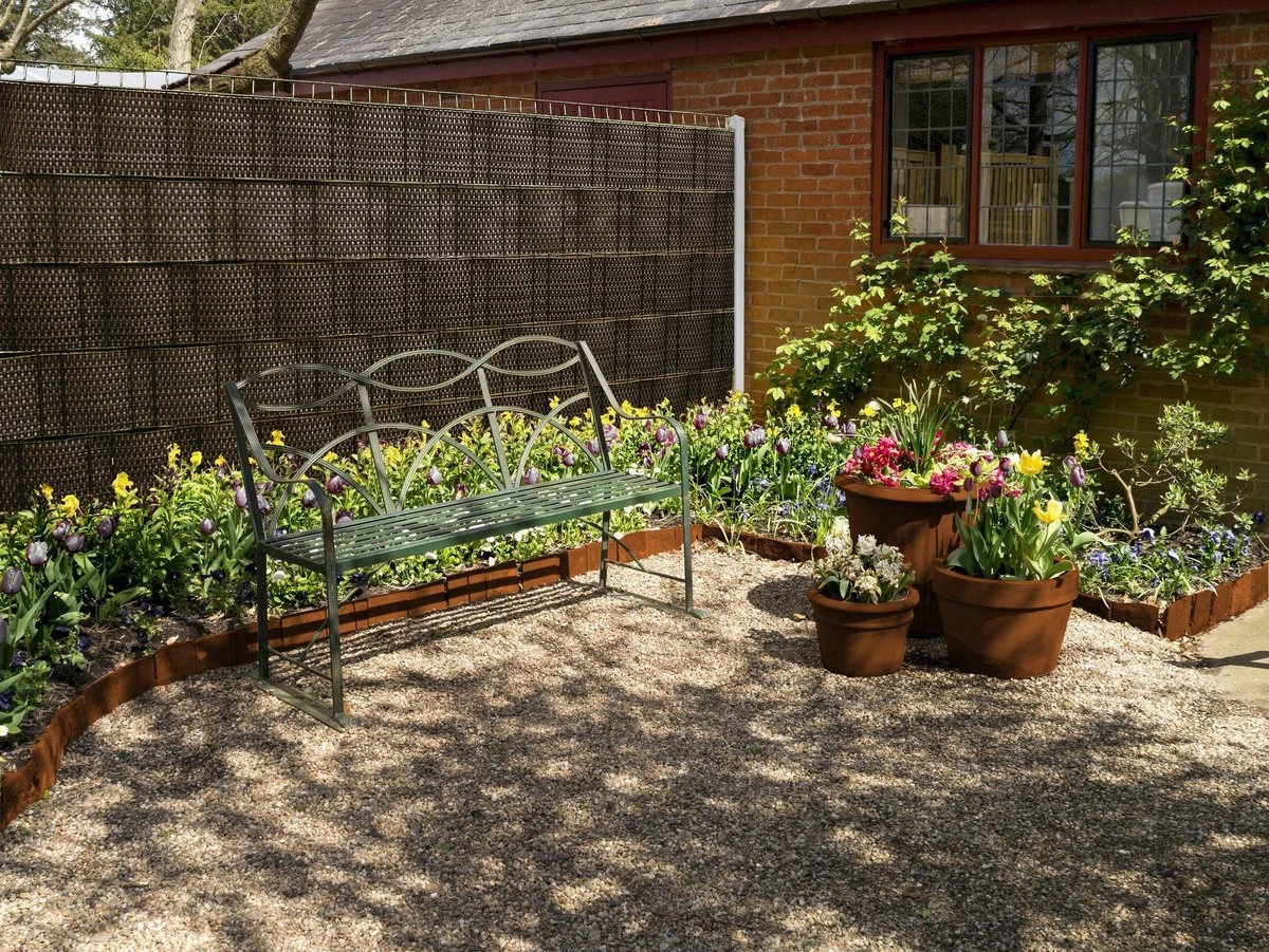 1 Rol Privacyband - Vlechtband Voor DSM Hekwerk Rotan Look Zwart - Afbeelding 5