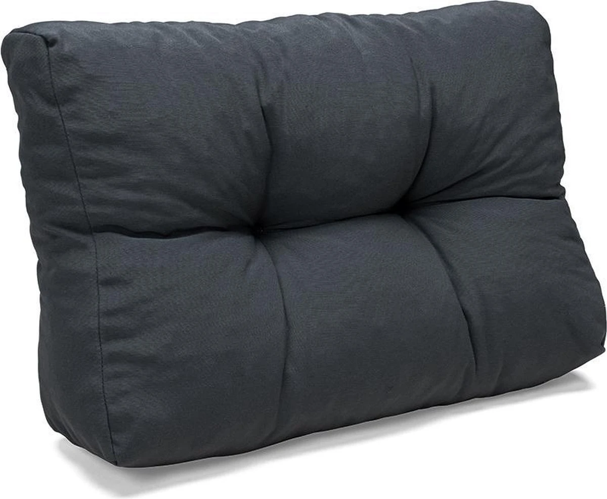 Palletkussen Basic Comfort Rugdeel Halve Pallet Lengte Grijs 60x40x10/20cm