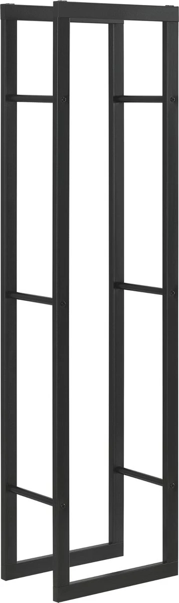 Stalen Brandhoutrek Houtopslag Zwart 40x150x25 Cm - Afbeelding 2