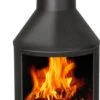 BBQ Collection Terrashaard - Met Schoorsteen - Houtkachel - 134 X 44,5 CM - Inclusief Pook - Zwart