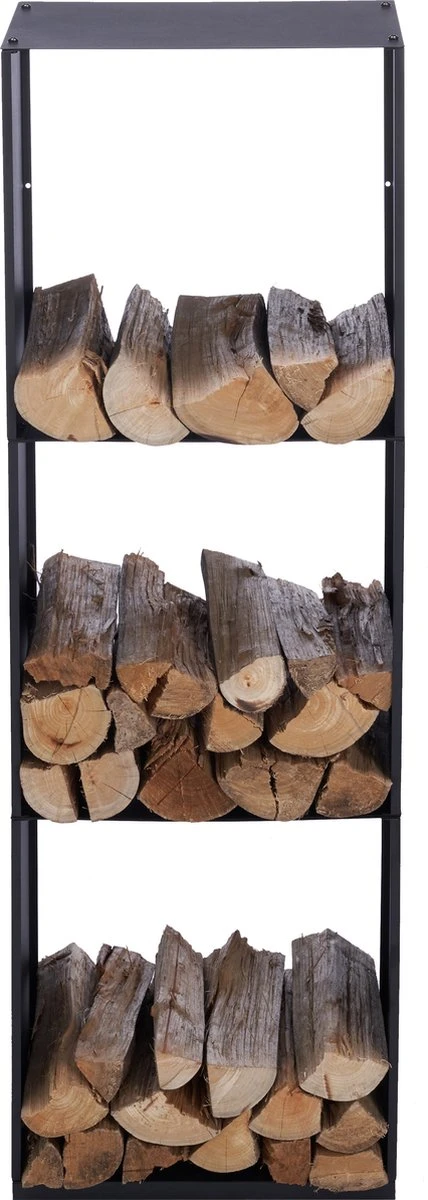 Lendo Online Brandhoutrek 40x28x120cm + Draagtas– Binnen En Buiten - Haardhout Opslag – Haardhoutrek – Houtopslag – Metaal - Afbeelding 8