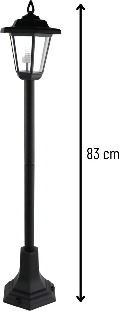 Orange85 Lantaarn - Solar LED - Zwart - Tuin - 83 Cm - Zonne Energie - Afbeelding 6