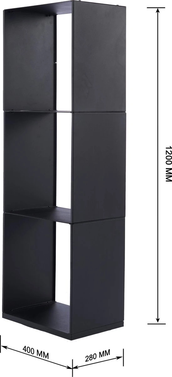 Lendo Online Brandhoutrek 40x28x120cm + Draagtas– Binnen En Buiten - Haardhout Opslag – Haardhoutrek – Houtopslag – Metaal - Afbeelding 7