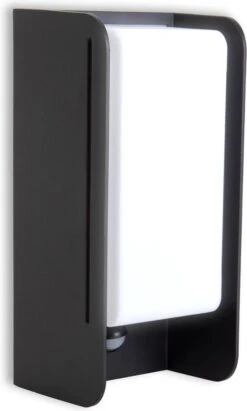 B.K.Licht - Buiten Wandlamp - Met Bewegingssensor - Voor Buiten - Netstroom - Metalen - Rechthoekige - Zwarte Wandlampen - Met 1 Lichtpunt - IP44 - Buitenverlichting - Buitenlamp - E27 Fitting - 25.5x12x10 Cm - Excl. Lichtbron