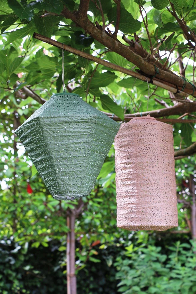 Lumiz Solar Buitenlampion Sashiko Diamond - Solar Tuinverlichting - 28 Cm - Licht Groen - Afbeelding 13