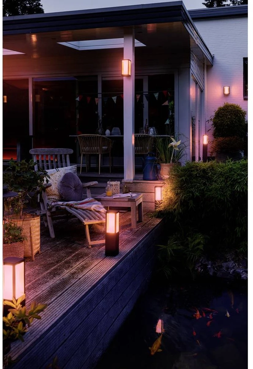 Philips Hue Impress Muurlamp - Wit En Gekleurd Licht - Zwart - Smal - Afbeelding 19