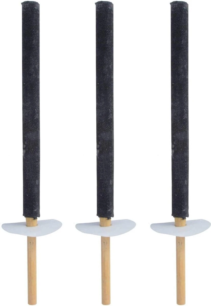 Merkloos Wax Fakkels Set Van 6 Stuks Voor Wandel- En Looptochten (wasfakkels 60 Min)